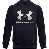 Bluzy dla chłopców - Under Armour Bluza RIVAL FLEECE HOODIE-BLK - S 1357585-001_S - miniaturka - grafika 1