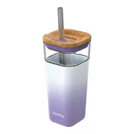Kubki - Quokka Kubek Quokka Liquid Cube Lilac Gradient 540 ml szklany ze słomką 40055 - miniaturka - grafika 1