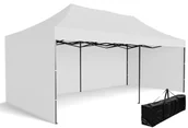 Pawilony ogrodowe - Pawilon handlowy ekspresowy - 3x6 m - 3 ściany - biały - miniaturka - grafika 1