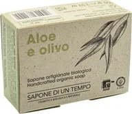 Mydła - Organiczne mydło w kostce - Aloes i Oliwki - 100 gr. SAPONE DI UN TEMPO - miniaturka - grafika 1