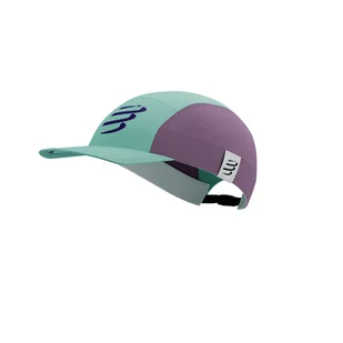 COMPRESSPORT Czapka biegowa 5 PANEL LIGHT CAP shell blue/grape - Czapki i chusty sportowe męskie - miniaturka - grafika 1