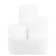 Świece - Pl Lino Blanco Świeca Glass Classic 3-Pack Walec - miniaturka - grafika 1