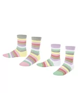 Skarpetki damskie - ESPRIT Unisex dziecięce skarpety Multi Stripe, dwupak, bawełna biologiczna, niebiesko-szare, wiele innych kolorów, wzmocnione skarpety dziecięce ze wzorem, oddychające, kolorowe paski, w opakowaniu - miniaturka - grafika 1