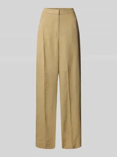 Spodnie lniane o kroju tailored fit z mieszanki lnu i lyocellu - Spodnie damskie - miniaturka - grafika 1