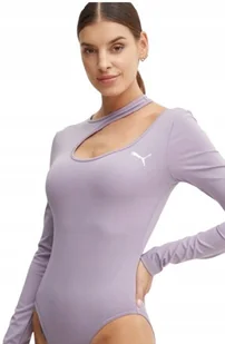 PUMA FIOLETOWE BODY Z DŁUGIM RĘKAWEM ASYMETRYCZNY DEKOLT SPORTOWE S KWA - Odzież ciążowa - miniaturka - grafika 1
