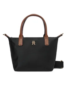 Tommy Hilfiger Torebka Popette Mini Tote AW0AW17709 Czarny - Torebki damskie - miniaturka - grafika 1