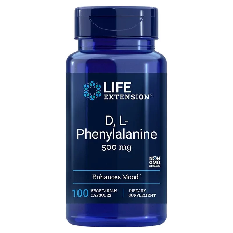 D, LPhenylalanine DFenyloalanina i LFenyloalanina 100 kapsułek Life Extension 737870167112