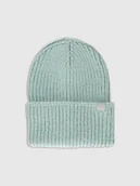 Czapki damskie - 4F Czapka zimowa z dodatkiem wełny damska - turkusowa Uniwersalny - miniaturka - grafika 1