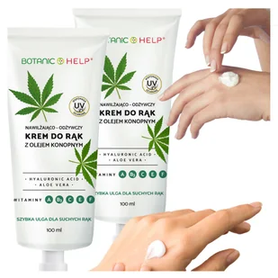 Botanic Help, 2 x Krem do rąk z olejem konopnym, na spierzchniętą skórę, 2 x 100 ml - Kremy i maski do rąk Botanic Help, 2 x Krem do rąk z olejem konopnym, na spierzchniętą skórę, 2 x 100 ml - Kremy i maski do rąk - miniaturka - grafika 1