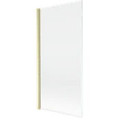 Parawany nawannowe - Mexen Mist parawan nawannowy 1-skrzydłowy 90 x 150 cm, transparent, złoty szczotkowany - 8A9-090-001-55-00 - miniaturka - grafika 1