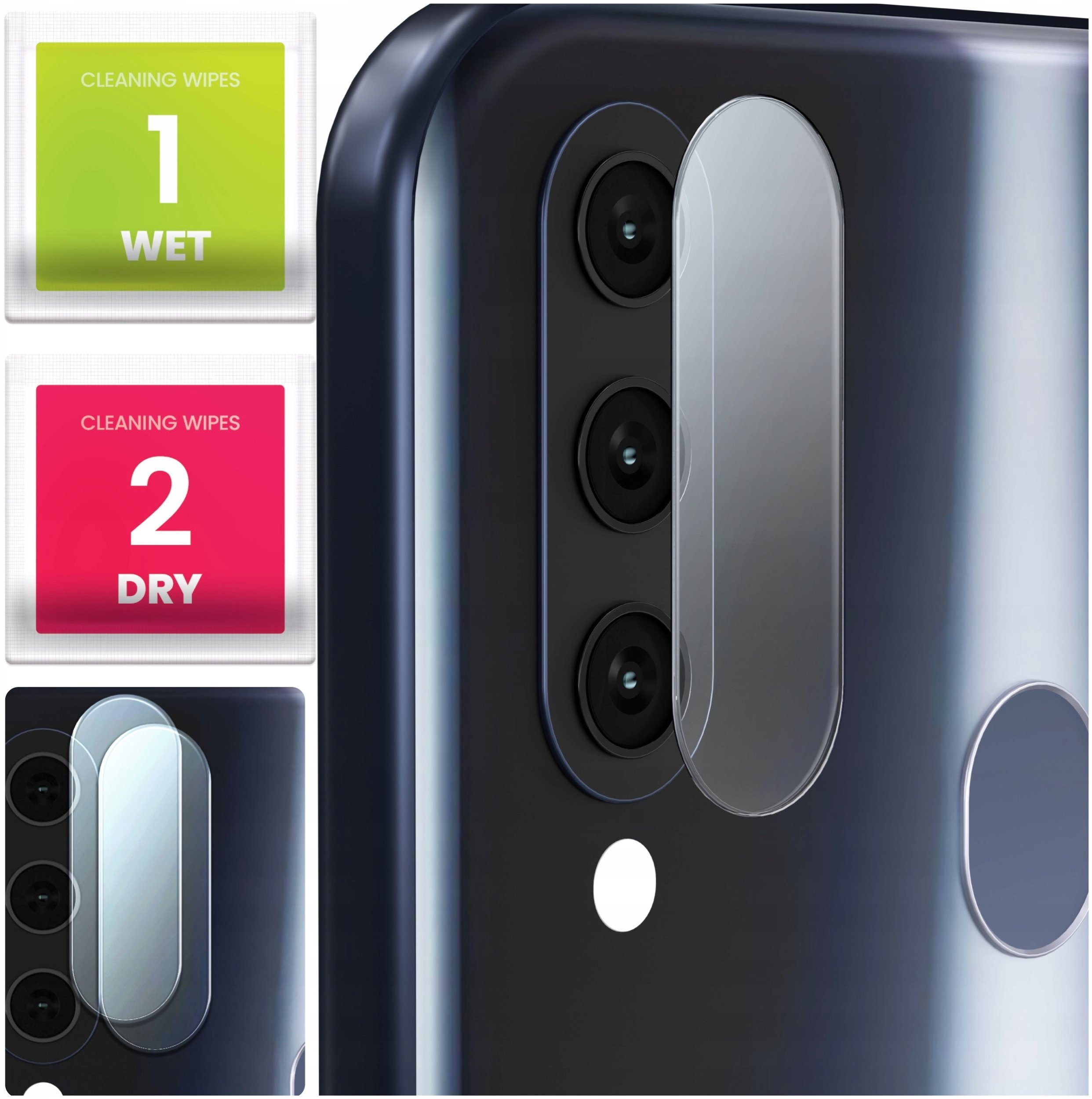 2-PAK Szkło Na Aparat Do Samsung Galaxy A20S Hartowane, Na Obiektyw, 9H