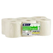 Papier toaletowy - Papier toaletowy jumbo makulatura biały 2-warstwowy 2x17g 120m gofrowany MERIDA OPTIMUM CENTER PULL 6szt. /POB702/ - miniaturka - grafika 1