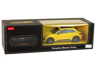 Auto R/C Porsche Macan Turbo 1:24 Rastar Żółty - Samochody i pojazdy dla dzieci - miniaturka - grafika 6