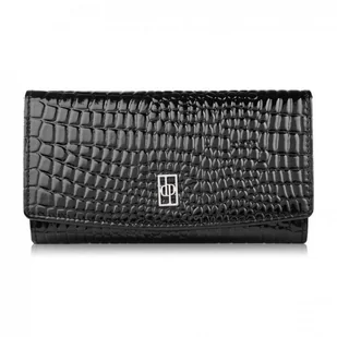 PORTFEL DAMSKI SKÓRZANY DUŻY CZARNY CROCO Z OCHRONĄ RFID PAOLO PERUZZI AL-02-BL - Portfele PORTFEL DAMSKI SKÓRZANY DUŻY CZARNY CROCO Z OCHRONĄ RFID PAOLO PERUZZI AL-02-BL - Portfele - miniaturka - grafika 1