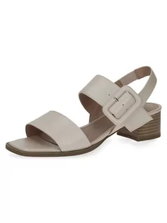Sandały damskie - Caprice Skórzane sandały "Siena" w kolorze kremowym - grafika 1
