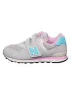 Trampki damskie - New Balance Skórzane sneakersy "574" w kolorze szarym - miniaturka - grafika 1