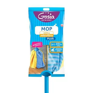 Gosia Mop Z Drążkiem Żółta Mikrofibra Plus 7125... - Miotły, szufle, mopy - miniaturka - grafika 1