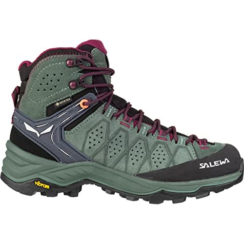 SALEWA WS ALP Trainer 2 Mid GTX, damskie buty trekkingowe, Duck Green/Rhodendon, 36 EU, Duck Green Rododendon, 36 EU
