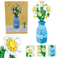 Klocki - KWIATY OGRÓD KLOCKI KONSTRUKCYJNE JAK ŻYWE DONICZKA STOKROTKI 537 EL OZDOBA - miniaturka - grafika 1