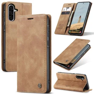 CaseMe 013 Wielofunkcyjne poziome skórzane etui na telefon z klapką Brown For Samsung Galaxy A56 - Etui i futerały do telefonów - miniaturka - grafika 1