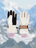 Rękawice narciarskie - 4F Rękawiczki narciarskie Thinsulate dziecięce - beżowe S - miniaturka - grafika 1