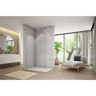 Ścianki i drzwi prysznicowe - SanSwiss Cadura CAT4 Walk-In ścianka prysznicowa 90 cm biały mat/szkło przezroczyste CAT40900907 - miniaturka - grafika 1