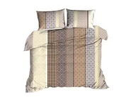 Pościel - Darymex Pościel z kory 160x200 geometria beżowa kremowa 1202N - miniaturka - grafika 1