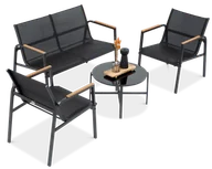 Meble ogrodowe - Zestaw mebli MANGO CAFFE Black - Focus Garden - miniaturka - grafika 1