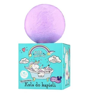 LITTLE UNICORN Błyszcząca kula do kąpieli Jagoda 165g - Kosmetyki do kąpieli - miniaturka - grafika 1