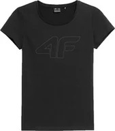 Bluzki damskie - Koszulka damska 4F F0907 czarna 4FAW23TTSHF0907 20S-M - miniaturka - grafika 1