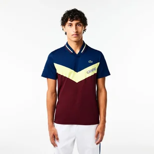 Koszulka męska Lacoste  Medvedev New York Night Polo Methylene/Limeira L - Koszulki sportowe męskie - miniaturka - grafika 1
