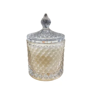 Świeca Zapachowa Senpo Szkło bezbarwne - Jazz 1 knot drewniany - Świece - miniaturka - grafika 1