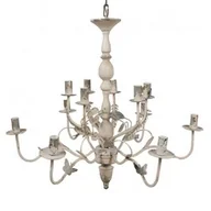 Lampy sufitowe - Żyrandol w Stylu Prowansalskim Metalowy A Clayre & Eef - miniaturka - grafika 1