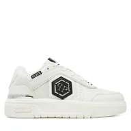 Sneakersy męskie - Sneakersy PHILIPP PLEIN SAES USC0766 PTE120N Biały - miniaturka - grafika 1