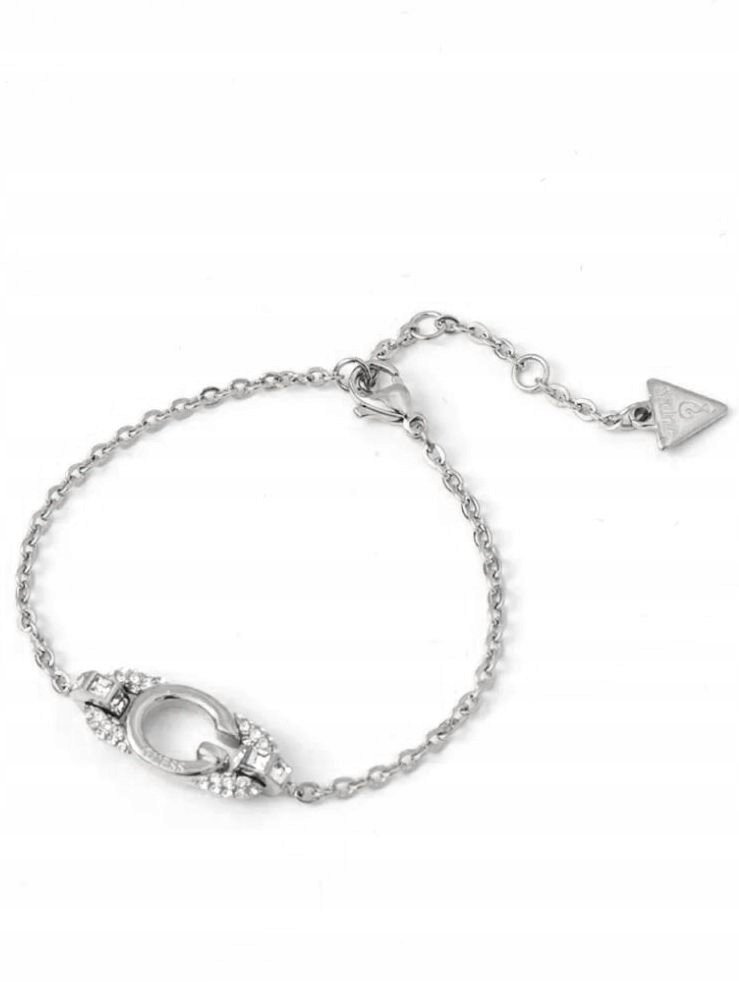 Guess Oh My G srebrna bransoletka damska literka G kryształki JUBB04510JW