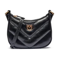 Torebki damskie - Pinko Skórzana torebka na ramię HALF MOON BABY - miniaturka - grafika 1