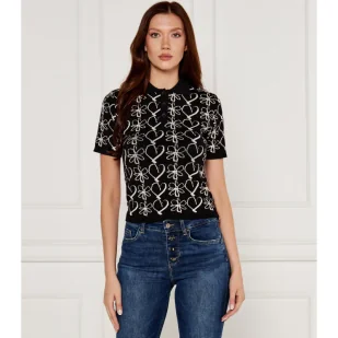 Desigual Polo DESIQUAL X M. CHRISTIAN LACROIX Slim Fit - Swetry damskie - miniaturka - grafika 1