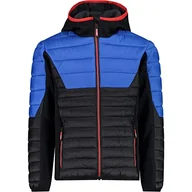 Kurtki i płaszcze dla chłopców - CMP - Kid Hybrid Jacket Fix Hood, Boy, Nero, 128 - miniaturka - grafika 1