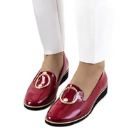 Półbuty damskie - Czerwone lakierowane półbuty Kadyro - Inna marka - miniaturka - grafika 1