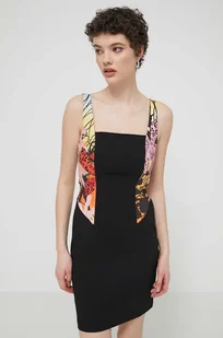 Desigual sukienka MARBELLA LACROIX kolor czarny mini dopasowana 24SWVW75 - Sukienki - miniaturka - grafika 1