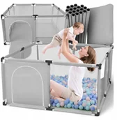 Łóżeczka i kojce - KOJEC DZIECIĘCY PLAC ZABAW 126x126CM KANZA - miniaturka - grafika 1