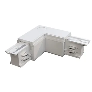 TRINITY łącznik L 90 st lewy biały do szyny 3-fazowej natynkowej - Lampy pozostałe - miniaturka - grafika 1