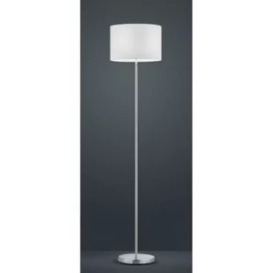 Trio Leuchten Nowoczesna lampa podłogowa nikiel biały klosz - Hotel - Lampy stojące - miniaturka - grafika 1