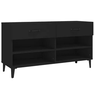 Lumarko Szafka na buty, czarna, 102x35x55 cm, materiał drewnopochodny - Szafki na buty - miniaturka - grafika 3
