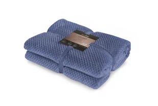 DecoKing kocyk koc z mikrofazy z mikrofibry koc polarowy pled narzuta polarowa miękka delikatnie przytulna skandynawskiego stylu Henry, granatowy, 170 x 210 cm 32107 - Narzuty - miniaturka - grafika 1