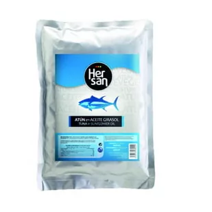 Tuńczyk kawałki w oleju 1 kg Hersan - Konserwy i dania rybne - miniaturka - grafika 1