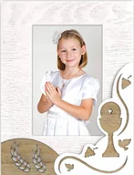 Ramki na zdjęcia - Ramka na zdjęcie 10x15 Komunia Święta biała - miniaturka - grafika 1