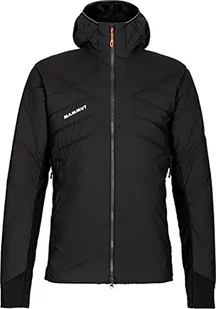 Mammut Męska kurtka z kapturem Rime Light in Flex Hooded Jacket Men izolująca kurtka z kapturem, Czarny/Phantom, XL - Kurtki męskie - miniaturka - grafika 1
