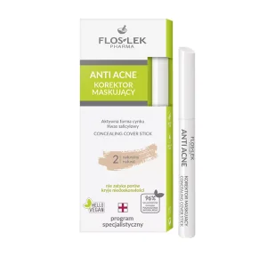 FLOSLEK Anti-Acne 24H System Korektor Maskujący Naturalny 2 1,33g - Korektory do twarzy - miniaturka - grafika 1