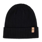 Czapki damskie - Męska czapka klasyczna bawełniana czarna - miniaturka - grafika 1